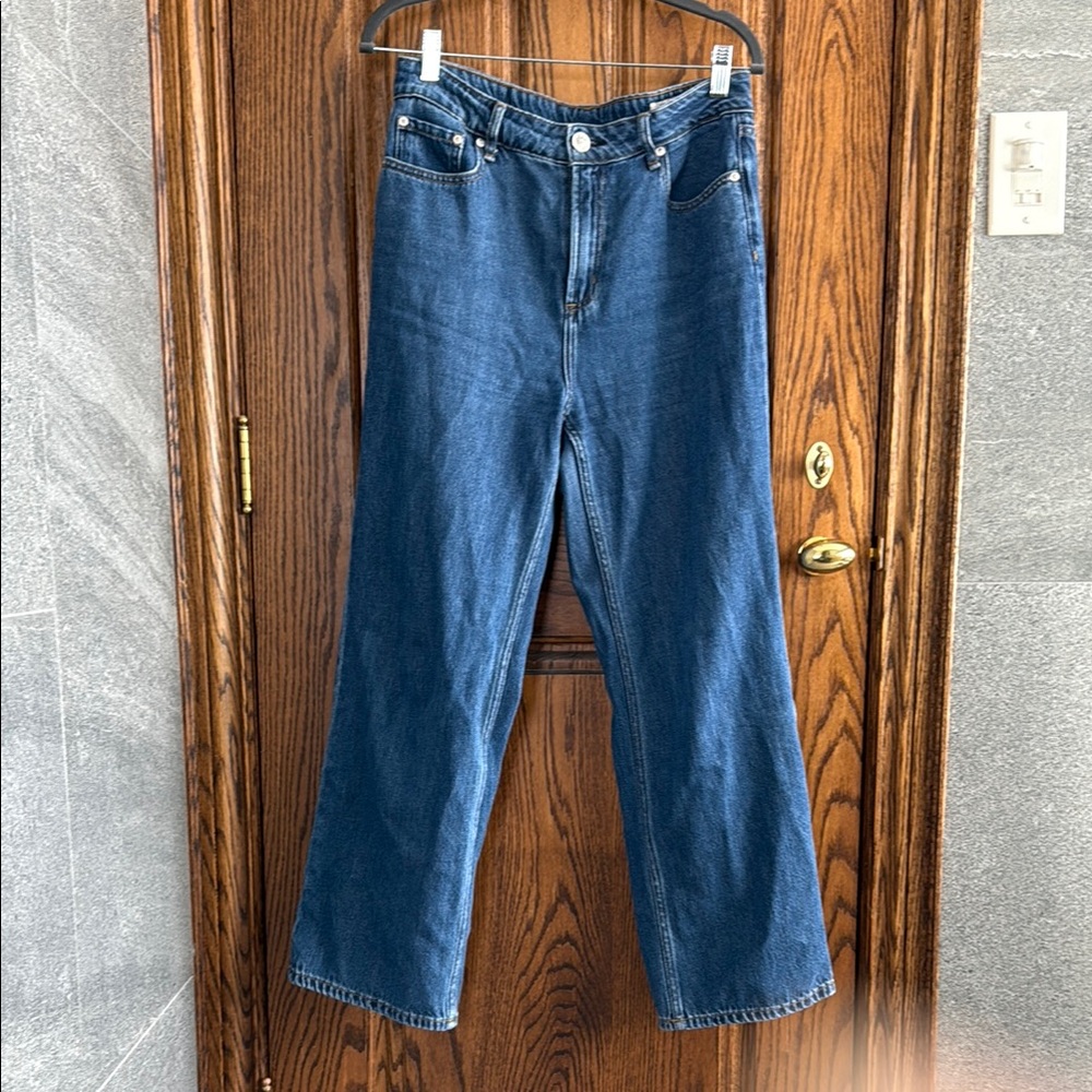 rag & bone Women's Straight Leg Jeans — Classic Blue Denim